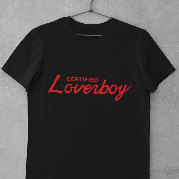 Certified Lover Boy Shirt, Black/Red, CLB - Picture 1 of 2